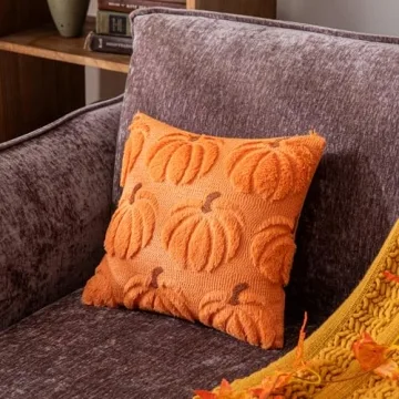 COSIBONO Fall Pumpkin Kids Pillow Covers Set of Two