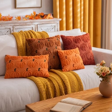 COSIBONO Fall Pumpkin Kids Pillow Covers Set of Two