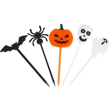 80pcs Halloween Picks - Cute Cupcake Toppers for Kids Parties