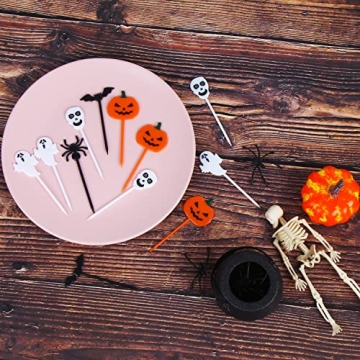 80pcs Halloween Picks Fun Toppers for Parties
