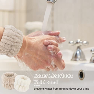 WHAVEL Spa Headband and Wristband Set for Skincare Bliss