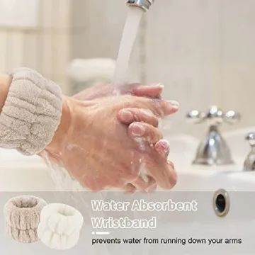 WHAVEL Spa Headband and Wristband Set for Skincare Bliss