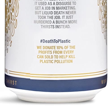 Liquid Death Sparkling Water, 12-Pack, Natural Electrolytes