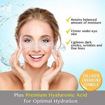 Felico Eye Mask, 30 Pairs Collagen Under Eye Patches, Black Crystal Eye Gel Pads for Reducing Dark Circles, Lighten Wrinkles Anti-Aging Moisturizing, Fine Lines Eye Bags Puffiness Women Men