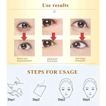 Felico Eye Mask, 30 Pairs Collagen Under Eye Patches, Black Crystal Eye Gel Pads for Reducing Dark Circles, Lighten Wrinkles Anti-Aging Moisturizing, Fine Lines Eye Bags Puffiness Women Men