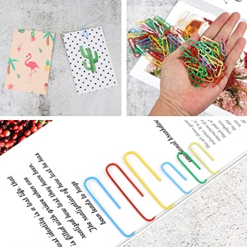 300 Pcs Vibrant Paper Clips and Binder Clips Set - Organized and Fun!