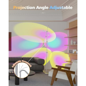 DENGALA Halo Projector Floor Lamp for Ambient Mood Lighting
