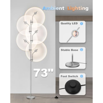 DENGALA Halo Projector Floor Lamp for Ambient Mood Lighting