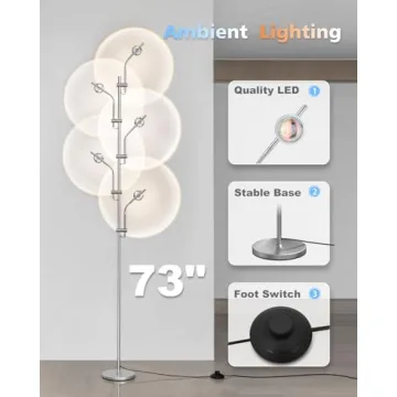 DENGALA Halo Projector Floor Lamp for Ambient Mood Lighting