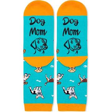Zmart Funny Dog Gifts Dog Mom Gifts for Women Gifts for Dog Lovers, Novelty Dog Socks Grandma Socks