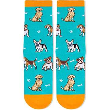 Zmart Funny Dog Gifts Dog Mom Gifts for Women Gifts for Dog Lovers, Novelty Dog Socks Grandma Socks