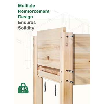MIXC Wooden Raised Garden Bed 48”L with Legs for Outdoors