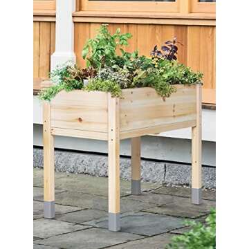 MIXC Wooden Raised Garden Bed 48”L with Legs for Outdoors