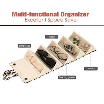 MoKo Sunglasses Organizer with 5 Slots, Travel Glasses Case Storage Portable Sunglasses Storage Case...