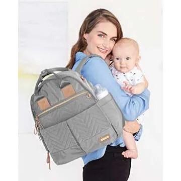 Skip Hop Diaper Bag Backpack Suite 6-in-1 Essential Baby Bag