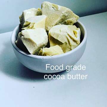 Organic Cocoa Butter 1 LB by Oslove Organics - FOOD GRADE, Raw, Non-Deodorized, Unrefined - For whipped body butter, lotion bars, scar & stretch marks | Delicous Home-made Chocolate | Allergen Free