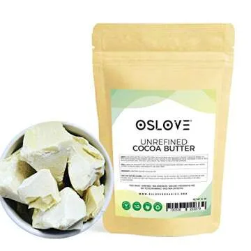 Organic Cocoa Butter 1 LB by Oslove Organics - FOOD GRADE, Raw, Non-Deodorized, Unrefined - For whipped body butter, lotion bars, scar & stretch marks | Delicous Home-made Chocolate | Allergen Free