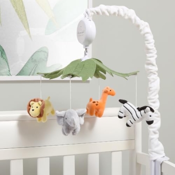 Brave Explorer Musical Crib Mobile with 12 Lullabies Safari Animals