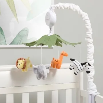 Brave Explorer Musical Crib Mobile with 12 Lullabies Safari Animals