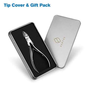 FERYES Toenail Clippers Straight Blade for Thick Toenails, Nail Clippers for Thick and Ingrown Nails - High Temperature Forging Stainless Steel Toe Nail Tools