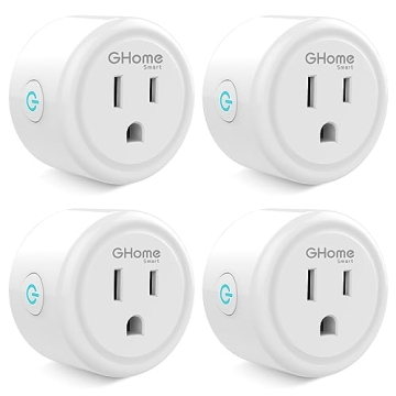 GHome Smart Mini Plug With Voice Control & Timer - 4 Pack