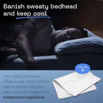 Coop Home Goods Cool Side Pillowcase for Sleep Comfort