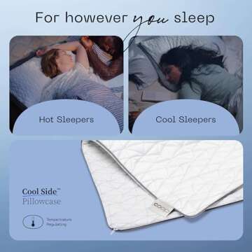 Coop Home Goods Cool Side Pillowcase for Sleep Comfort