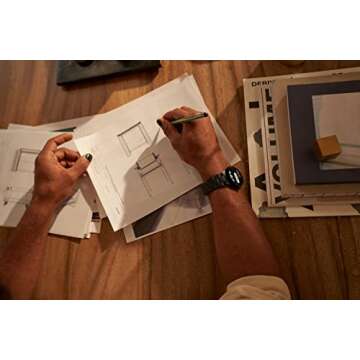 Google Pixel - Android Smartwatch with Fitbit Activity Tracking - Heart Rate Tracking Watch - Polished Silver Stainless Steel case with Charcoal Active band - LTE