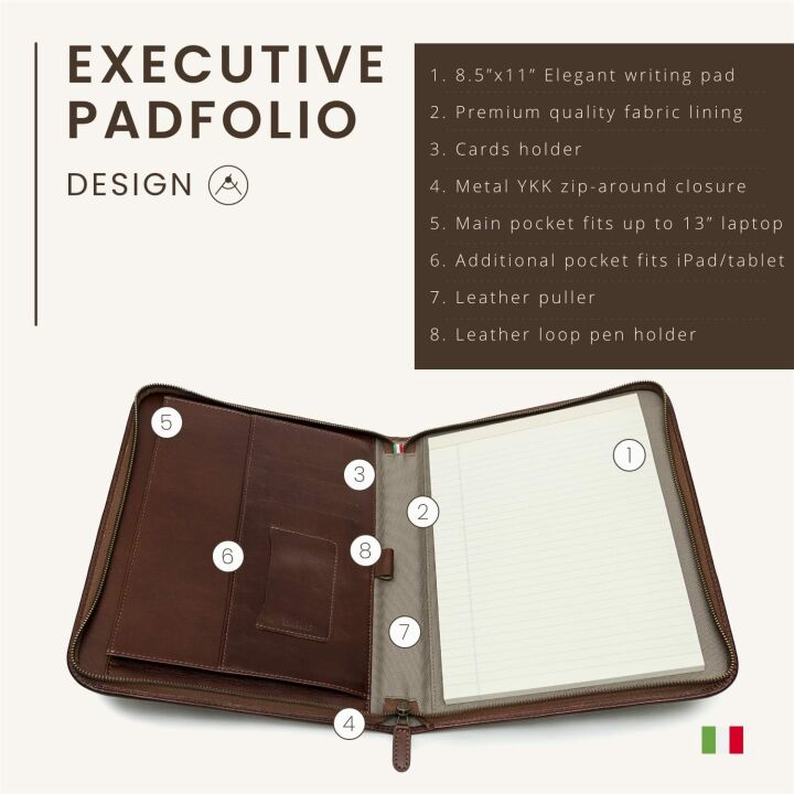 Leather Executive Padfolio with Custom Options