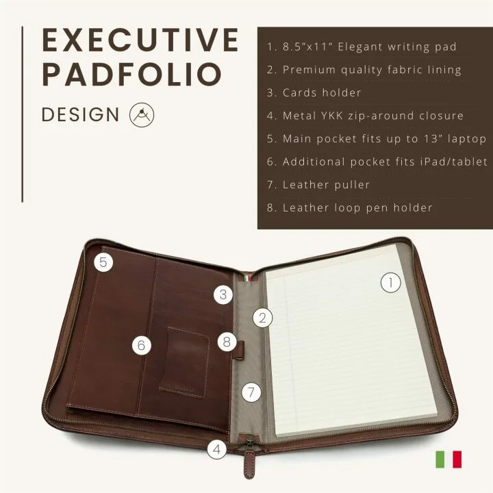 Leather Executive Padfolio with Custom Options