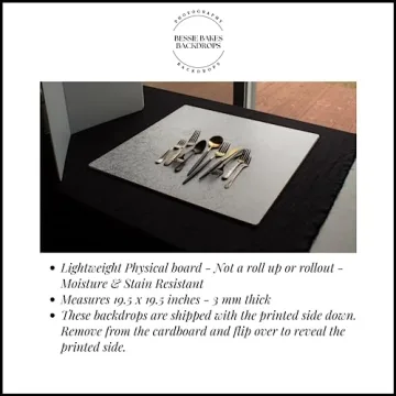 Bessie Bakes Marble Photography Backdrop 19.5 Inch