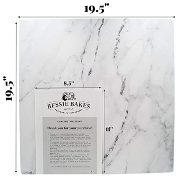 Bessie Bakes Marble Photography Backdrop 19.5 Inch