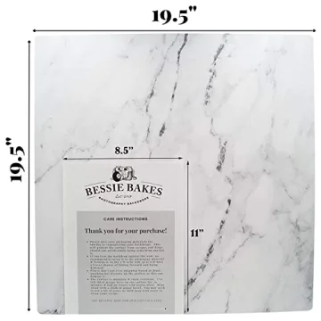 Bessie Bakes Marble Photography Backdrop 19.5 Inch