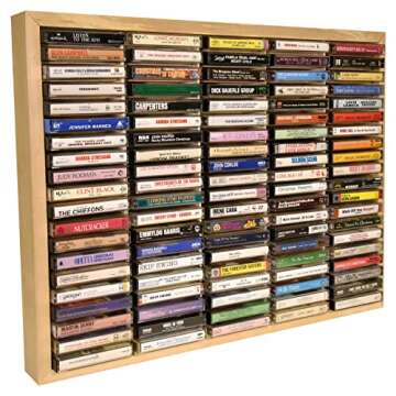 Kingdom LW100 5 x 20 Unfinished Wood Cassette Rack, 100 Capacity