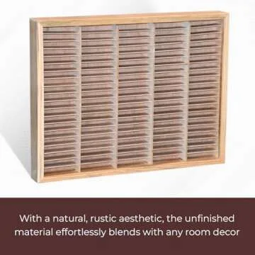 Kingdom LW100 5 x 20 Unfinished Wood Cassette Rack, 100 Capacity