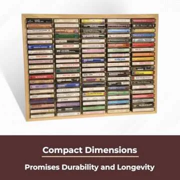 Kingdom LW100 5 x 20 Unfinished Wood Cassette Rack, 100 Capacity