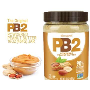 PB2 Powdered Peanut Butter, 1lb Jar (2-pack)
