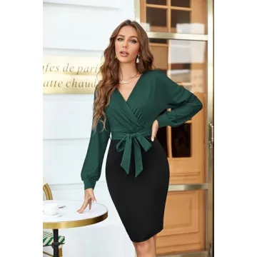 GRACE KARIN Women's Bodycon Dress Long Sleeve Business Office