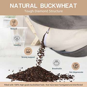 Overmont Large Velvet Meditation Cushion with Extra Cover