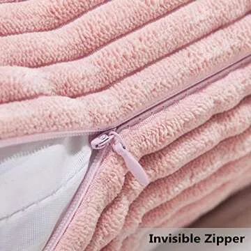 Home Brilliant Pink Throw Pillow Covers 18x18 for Couch