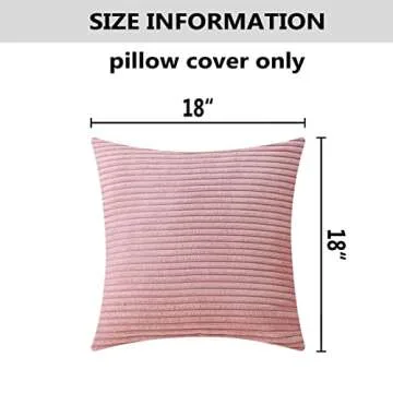 Home Brilliant Pink Throw Pillow Covers 18x18 for Couch
