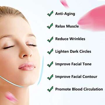 SUPANT V Facial Roller Massager, Reduce Wrinkles in Neck and Eyes, Massage for Lymphatic Drainage, F...