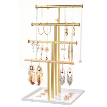 Stylish Josmimic Jewelry Organizer with Adjustable Height