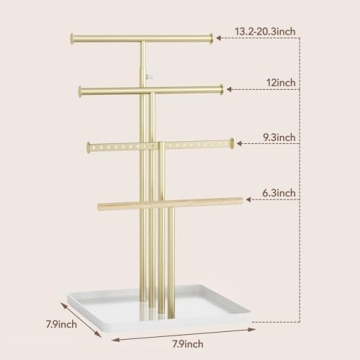 Stylish Josmimic Jewelry Organizer with Adjustable Height
