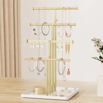 Stylish Josmimic Jewelry Organizer with Adjustable Height