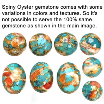 Multicolor Spiny Oyster Silver Ring for Women