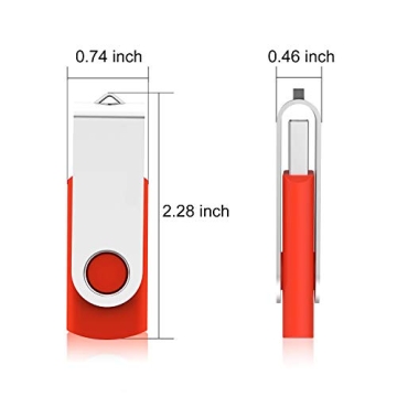 Alihelan 10pcs 4GB USB Flash Drives Bulk Pack Stylish Swivel Design