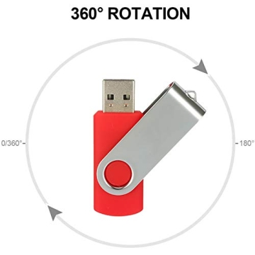 Alihelan 10pcs 4GB USB Flash Drives Bulk Pack Stylish Swivel Design