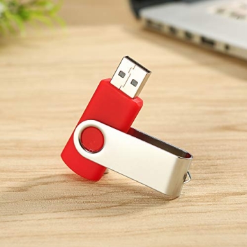 Alihelan 10pcs 4GB USB Flash Drives Bulk Pack Stylish Swivel Design