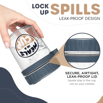 Meals In A Cup Overnight Oats Jars - 16 Oz Glass Containers